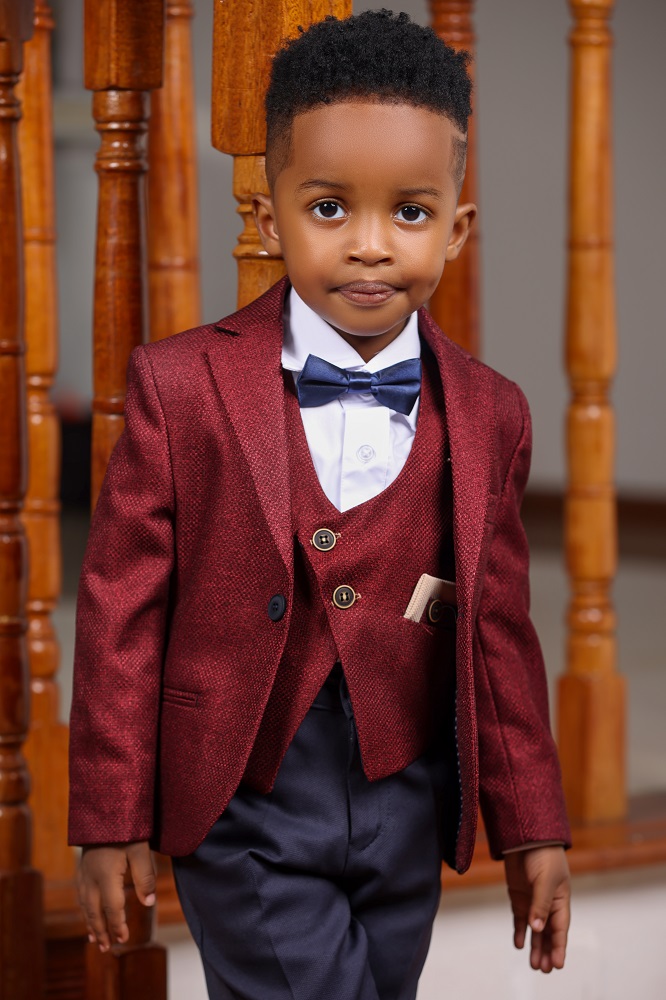 Maroon Kids Blazer Set